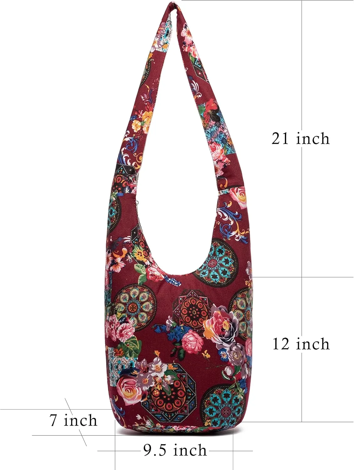 Women Shoulder Handbags Fashion canvas Hippie Crossbody Bags Bohemian Animal Prints Hobo Bags