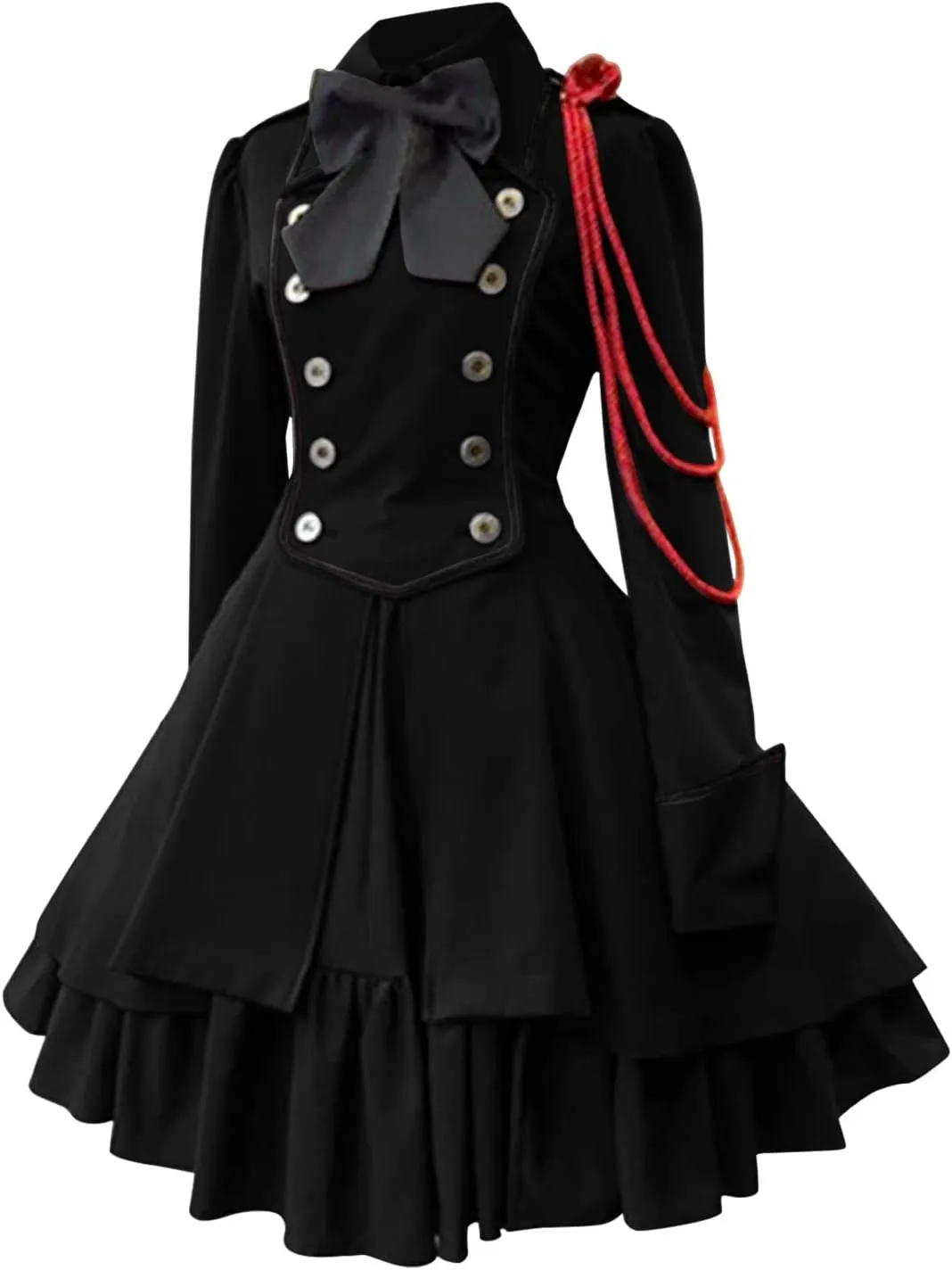 Women's 1950s Vintage Rockabilly Swing Dress Gothic Renaissance Retro Cosplay Victorian Vintage Retro Gown Dress