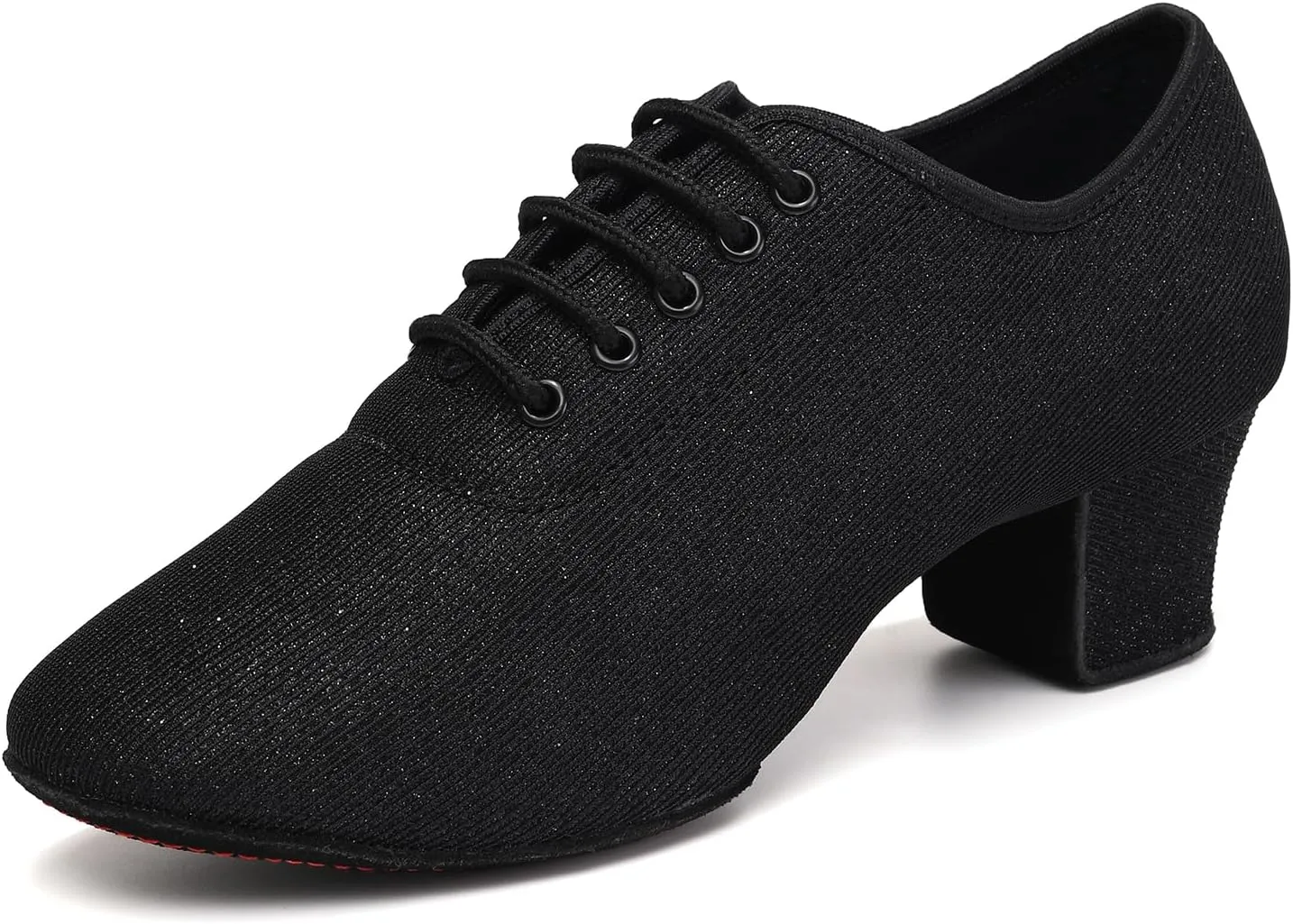 Women's Ballroom Dance Shoes Lace-up Closed Toe Low Heel Latin Dancing Shoes Salsa Rhythm Teaching Practice Professional Performance Dance Shoes