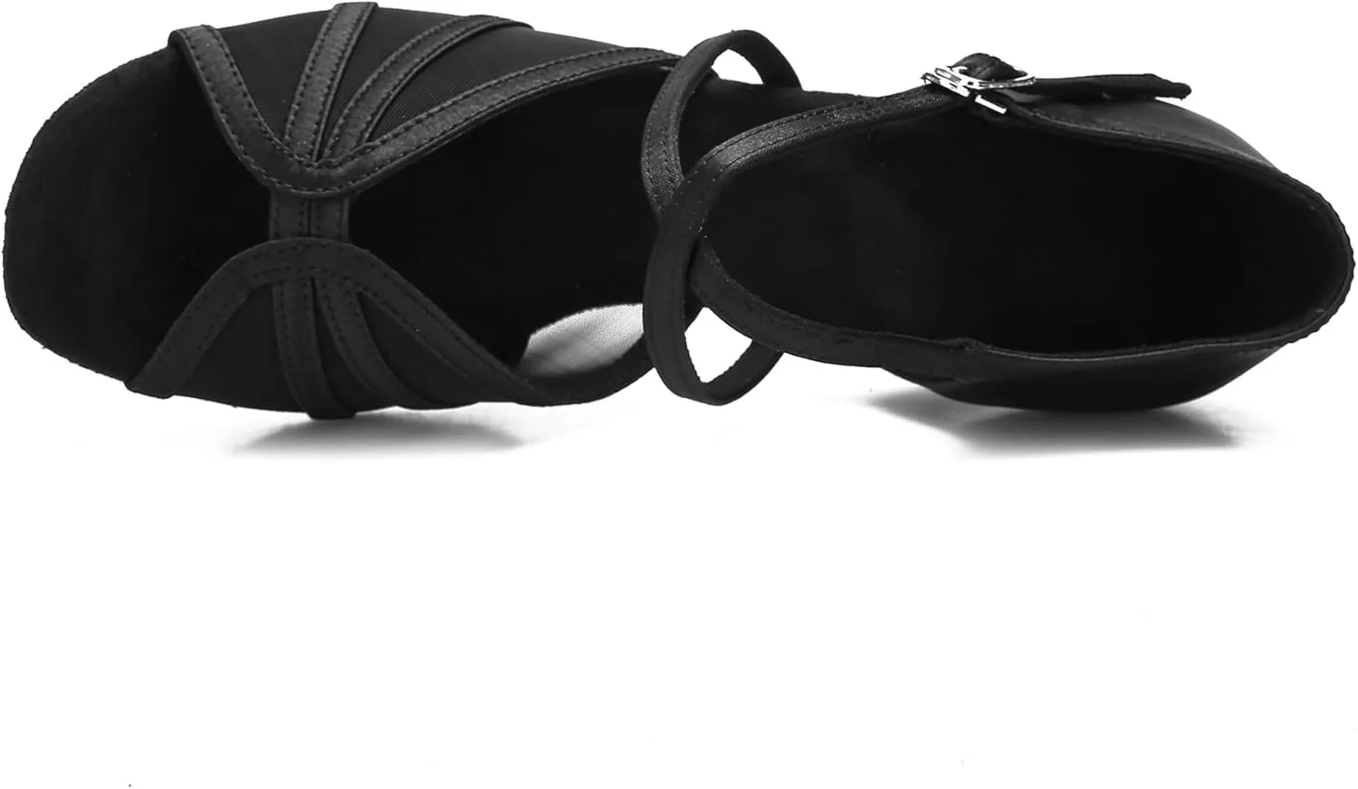 Women's Ballroom Dance Shoes Latin Salsa Dancing Shoes Cross Strap 2.5inch Heel 3inch Heel ZB04
