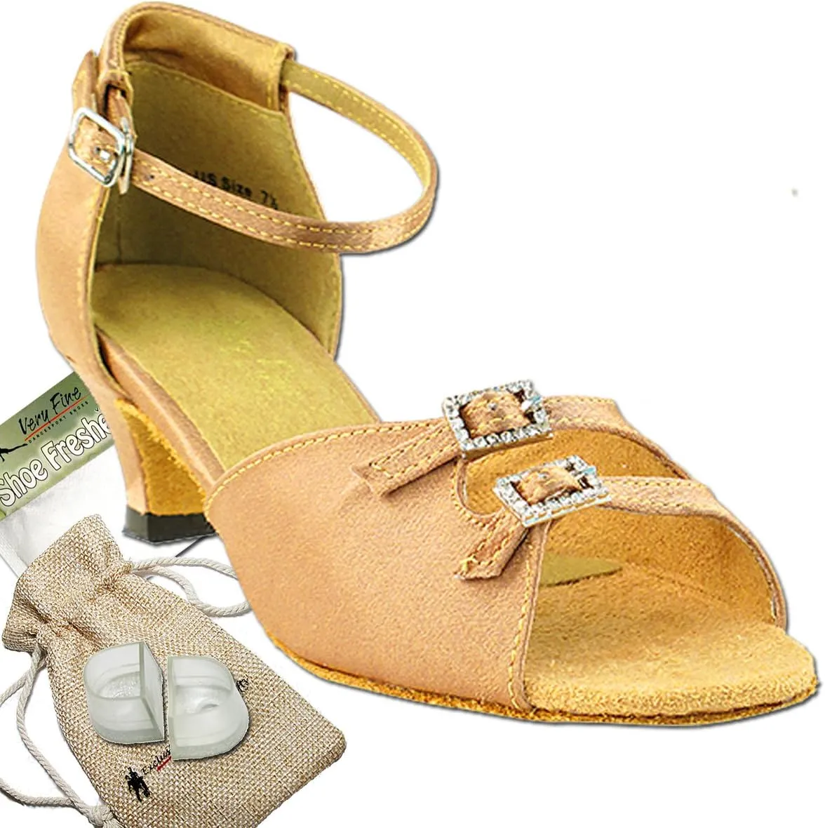 Womens Ballroom Dance Shoes Party Salsa Practice Shoes 1620EB Comfortable -Very Fine 1.3" {Bundle of 5}