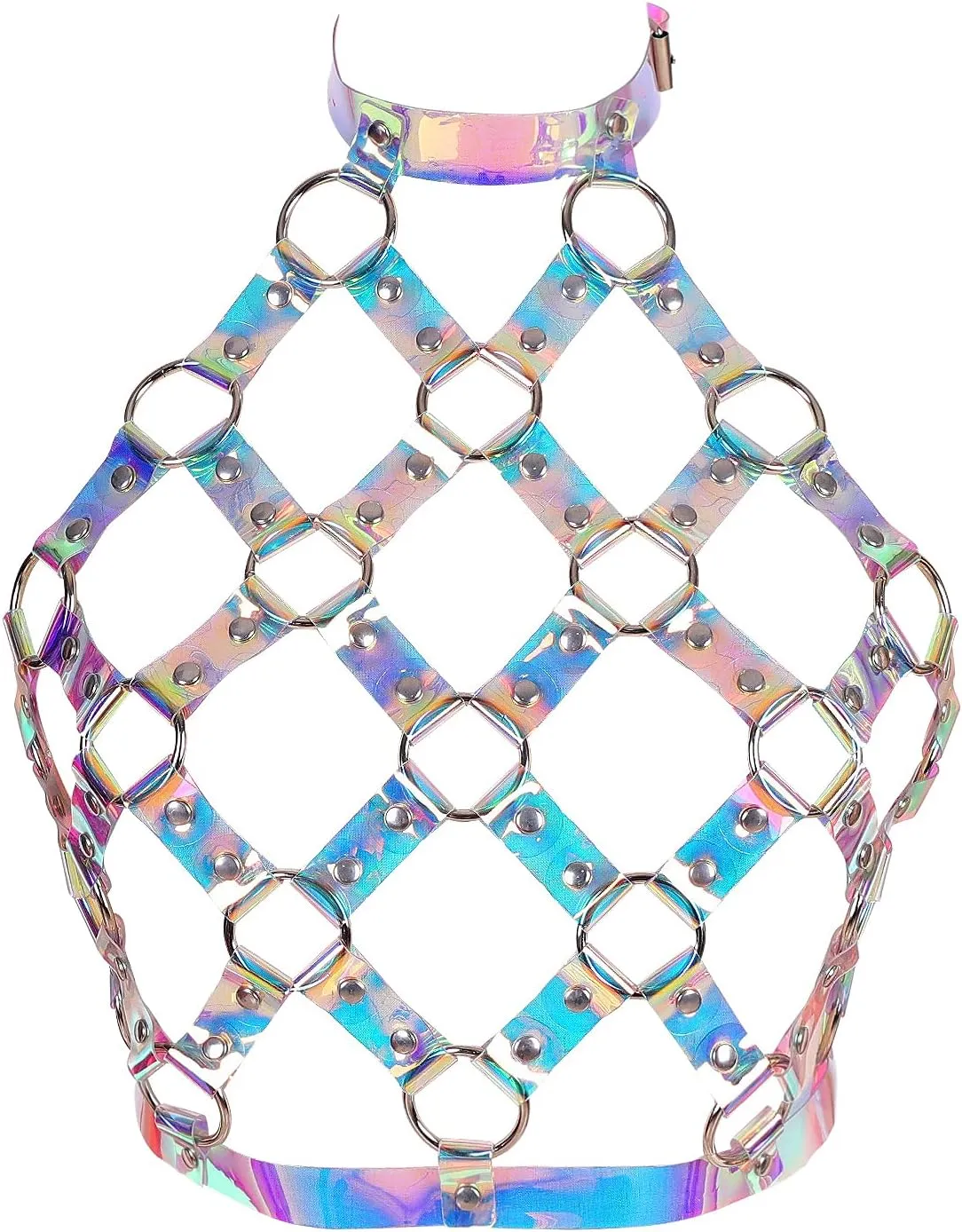 Women's Body Harness Leather Bra Punk Tight Cage Top Adjustable Bra Festival Carnival Gothic Halloween Strap Dance Costume