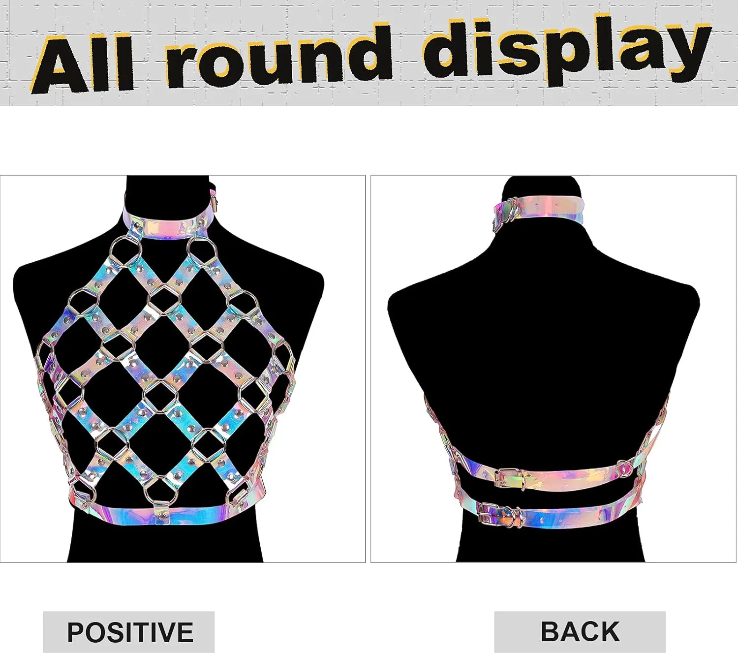 Women's Body Harness Leather Bra Punk Tight Cage Top Adjustable Bra Festival Carnival Gothic Halloween Strap Dance Costume