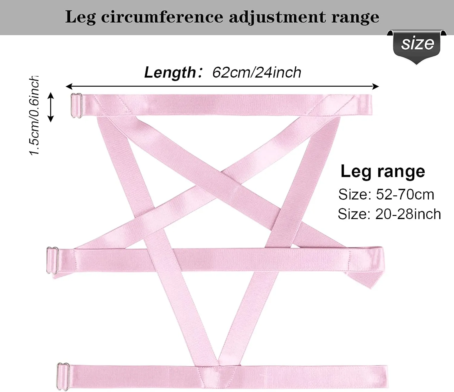 Women's Body Harness Pentagram Star Leg Loop Suspender Belt Thigh Cage Garter Belt Punk Goth Carnival Dance Costume