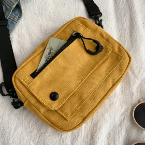 Women's Canvas Mobile Can Be Added Crossbody Bags