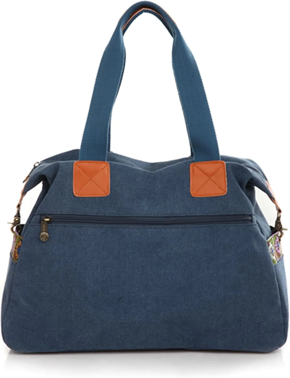 Women’s Canvas Vintage Boho Embroidery Crossbody Shoulder Handbag With Multi Pockets