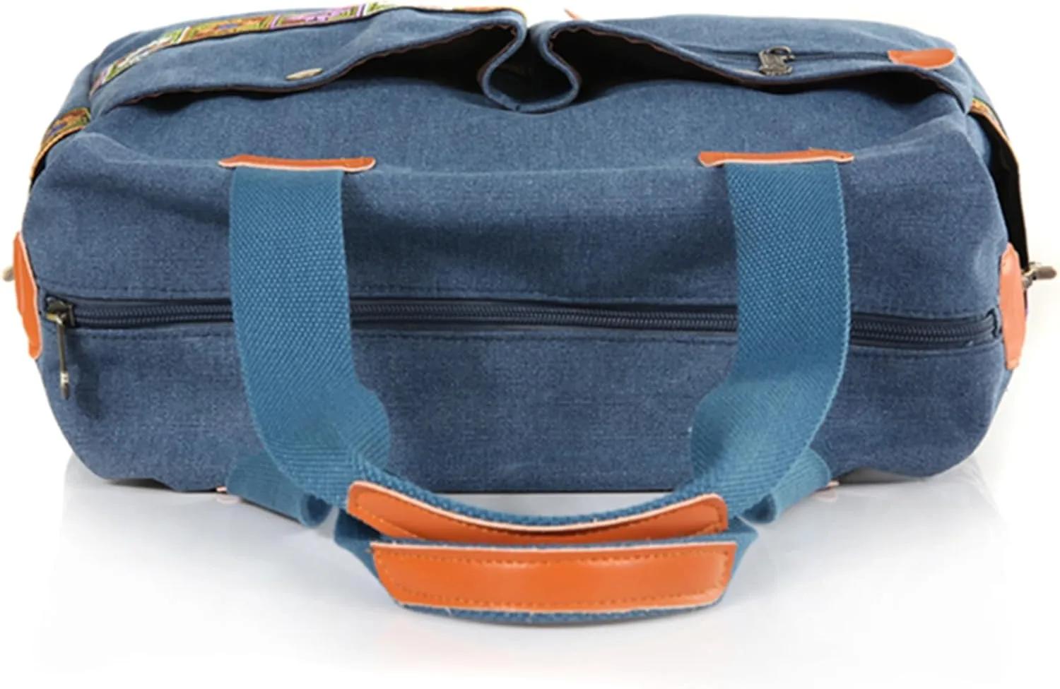 Women’s Canvas Vintage Boho Embroidery Crossbody Shoulder Handbag With Multi Pockets