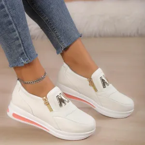 Women's Casual Platform Slip-on Orthopedic Sneakers, Women Lightweight Slip On Walking Running Shoes, Breathable Non Slip
