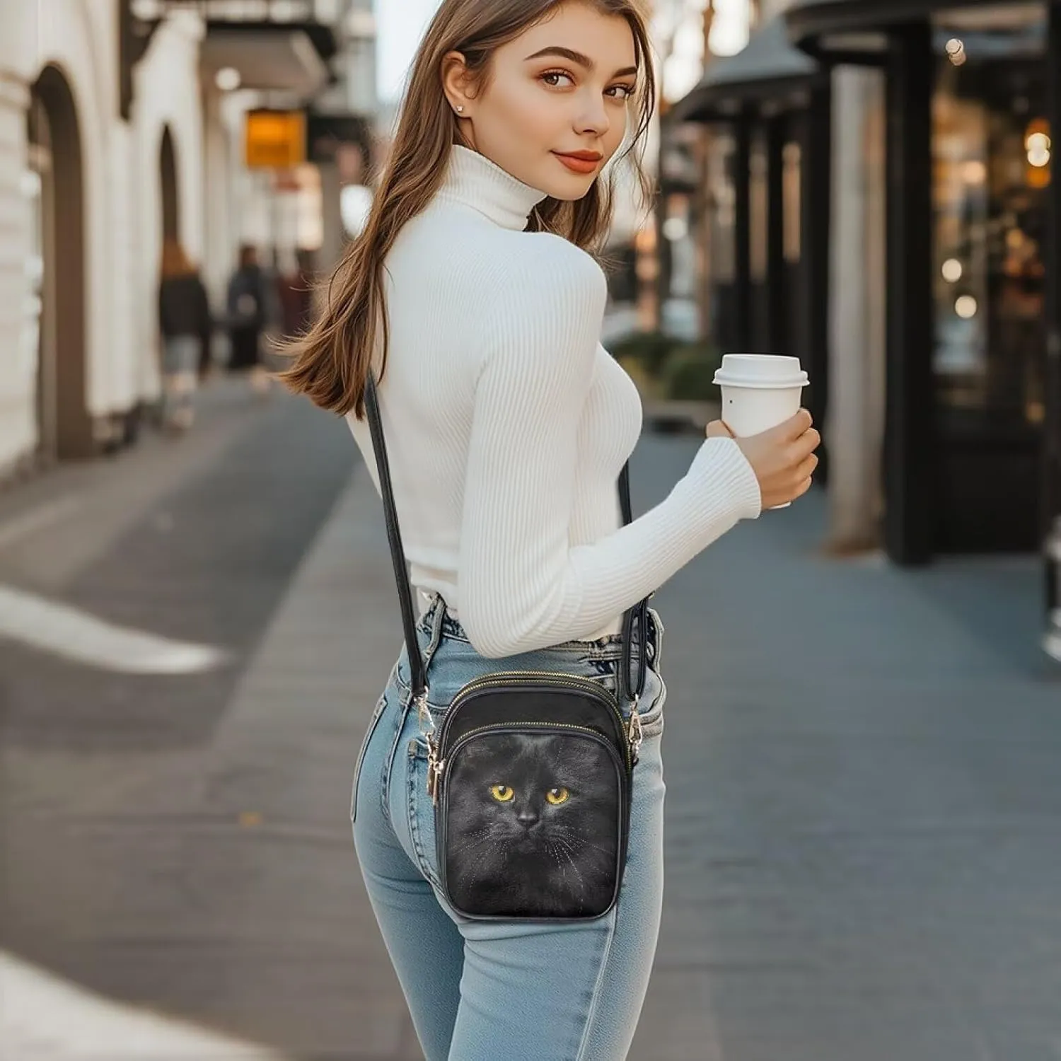 Womens Crossbody Bag Small Messenger Bag Crossbody Purse Cell Phone Bag Wallet Purses Adjustable Strap