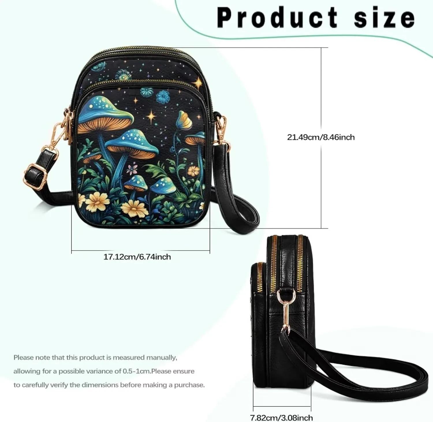 Womens Crossbody Bag Small Messenger Bag Crossbody Purse Cell Phone Bag Wallet Purses Adjustable Strap