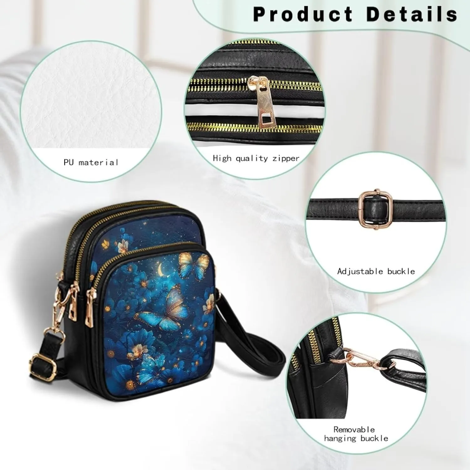 Womens Crossbody Bag Small Small Messenger Bag for Women Leather Satchel Handbags for Women