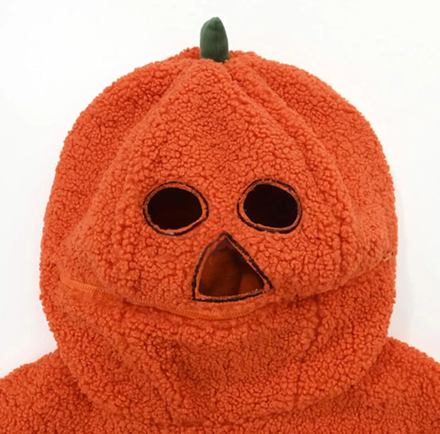 Womens Cute Pumpkin Hoodies Oversized Sherpa Fuzzy Warm Pullover Kawaii Hooded Sweatshirts Funny Halloween Costumes