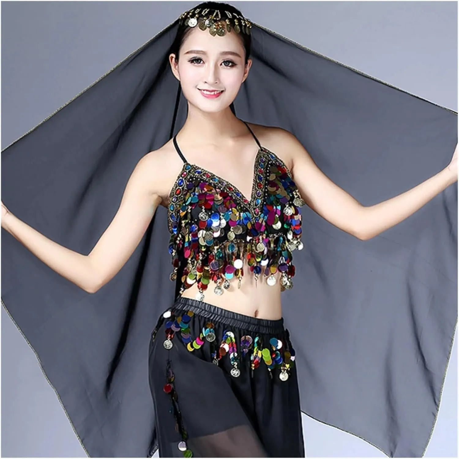 Women's Dance Costume Belly Dance Scarf Headpiece Fashion Headdress Chiffon Scarf