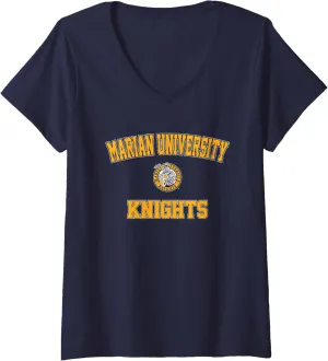 Womens Marian University Knights Campus Classic V-Neck T-Shirt