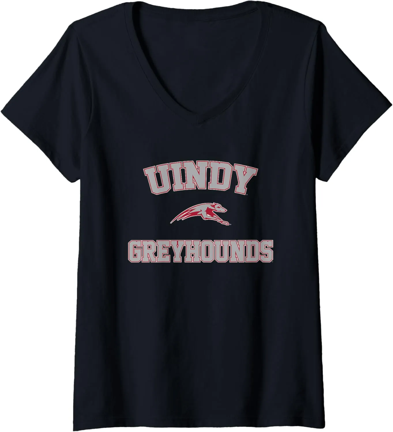Womens University of Indianapolis UIndy Greyhounds Campus Classic V-Neck T-Shirt