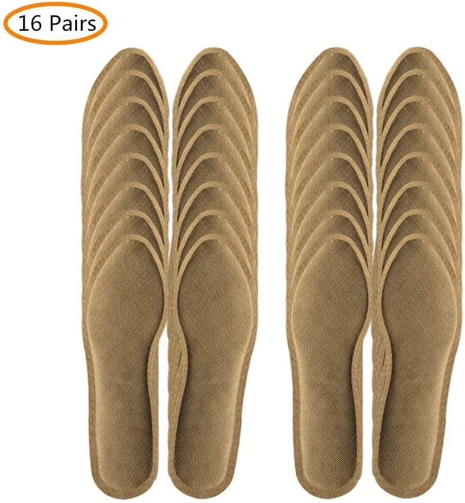 WORLD-BIO Disposable Insole Foot Warmers 7/10/16/40 Pairs Value Pack, Provide 12 Plus Hour Heating, Long Lasting Safe Natural Odorless Air Activated Warmer for Toe Hand Body, Hot Foot Warmers for Kids