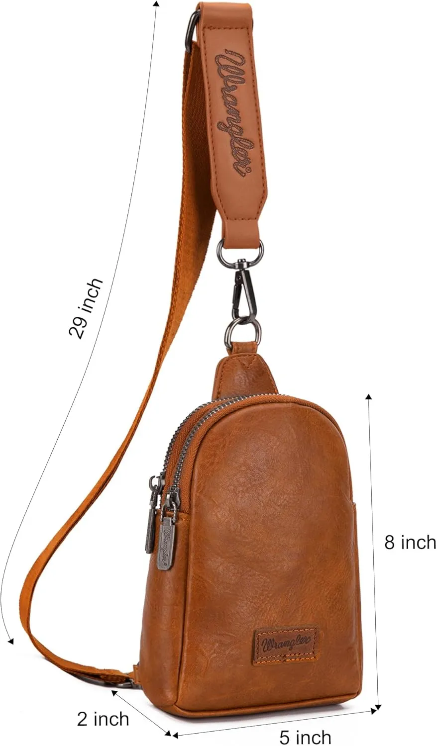 Wrangler Small Crossbody Sling Bags for Women Fanny Packs Chest Bag for Travel Gift