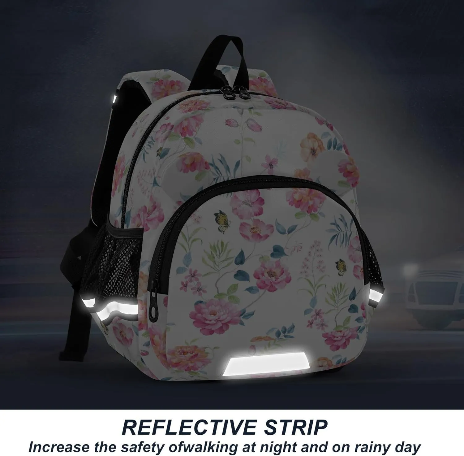 Wusikd Kids Backpack Watercolor Flowers Toddler Bags Schoolbag for Girls Boys Kindergarten Student S