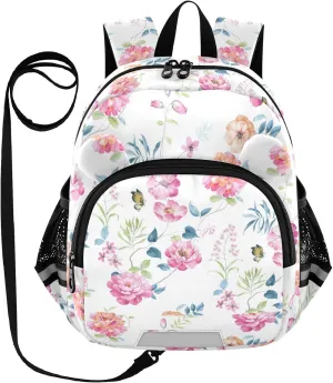 Wusikd Kids Backpack Watercolor Flowers Toddler Bags Schoolbag for Girls Boys Kindergarten Student S