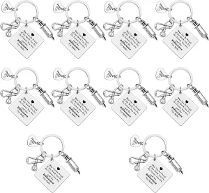 Xiahuyu Nurse Thank You Keychain - Nurse Appreciation Gifts for RN Employees