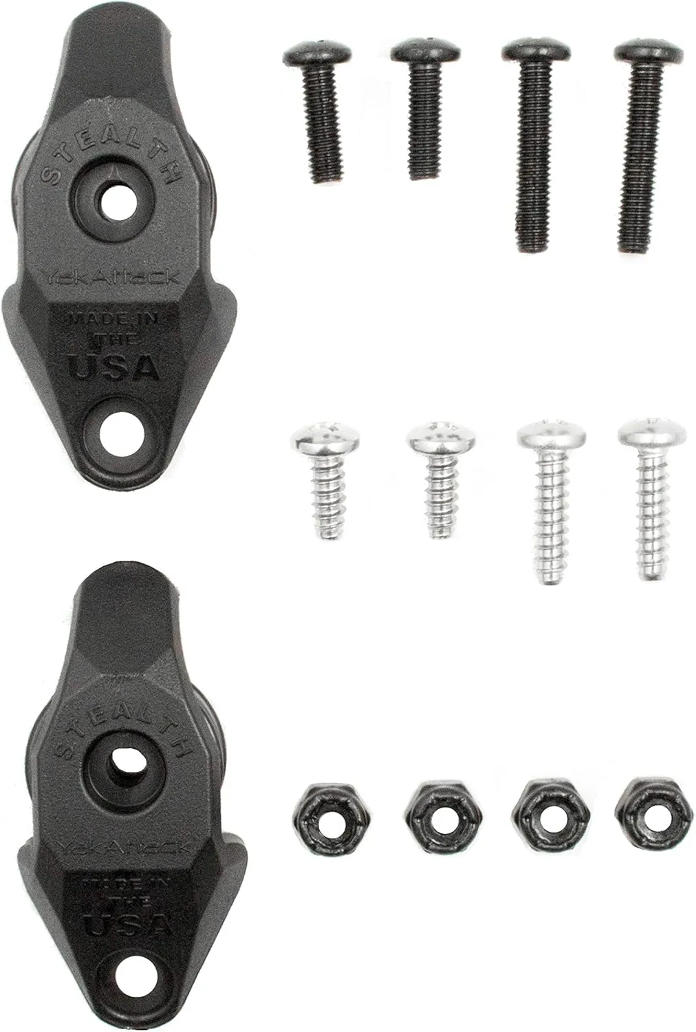 YakAttack Kayak 2 Pack Stealth Pulley with Hardware, Black - 2 Pack, One Size, (AMS-1011)