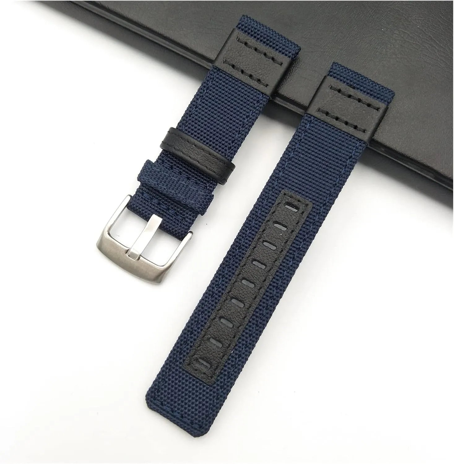 YANGQI yaoqijie Nylon Leather Watch Band Compatible with Jeep 20mm 22mm 24mm Men Watch Strap Army Green Leather Wrist Strap Watch Accessories Lasting (Band Color : S5, Band Width : 24mm)