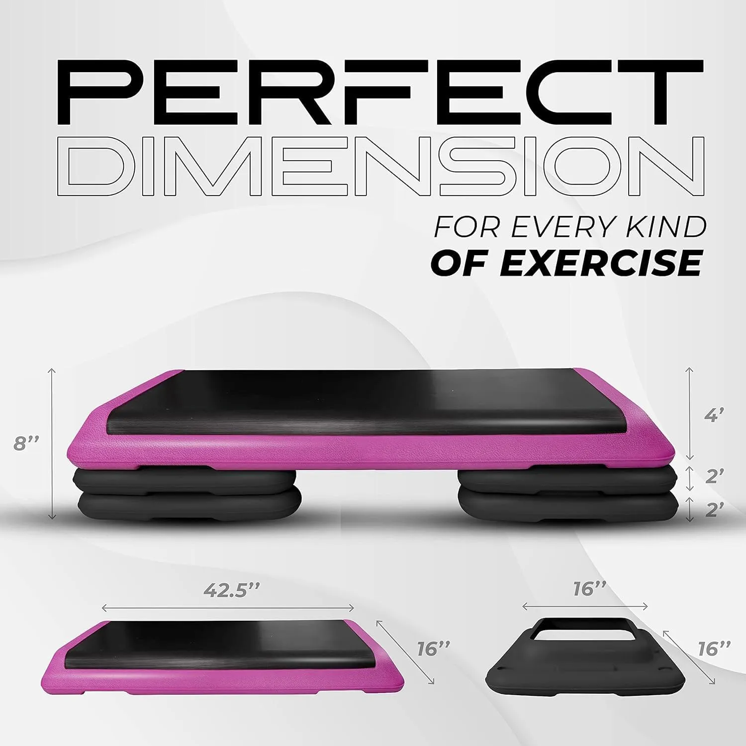 Yes4All Multi-Functional Aerobic Step Platform Adapter/Versatile Stepper Platform With Pilate Bar And Resistance Band