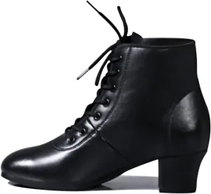 YKXLM Women's Latin Dance Shoes Closed-Toe Lace up Modern Ballroom Performence Salsa Practice Party Dancing Shoes,Model GBNJB