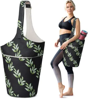 Yoga Mat Bag - Fits Most Size Mats - Holds More Yoga Accessories - Extra-Large, Multi-Functional Tote With Pockets - Wide, Adjustable Shoulder Strap