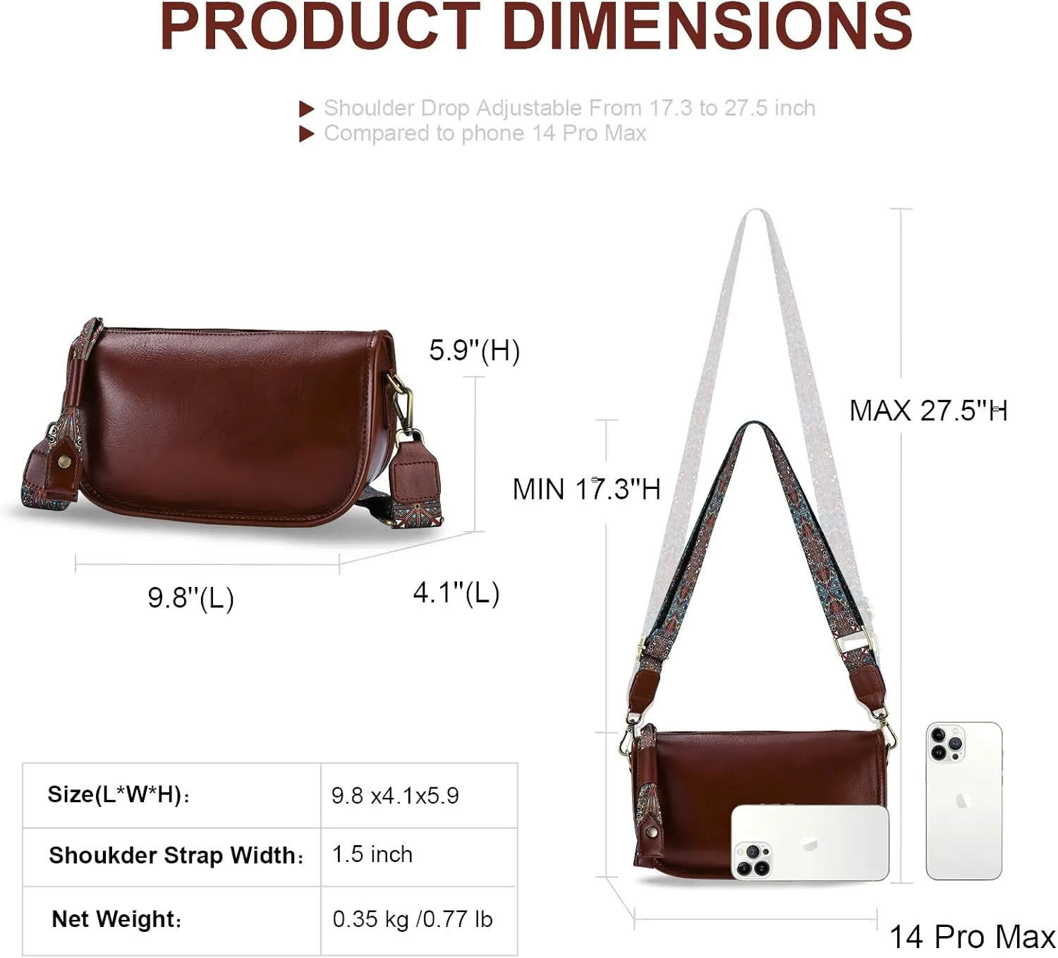 Yonami Genuine Leather Crossbody Bags for Women - Crossbody Bags for Women Trendy - leather Small Purses for Women