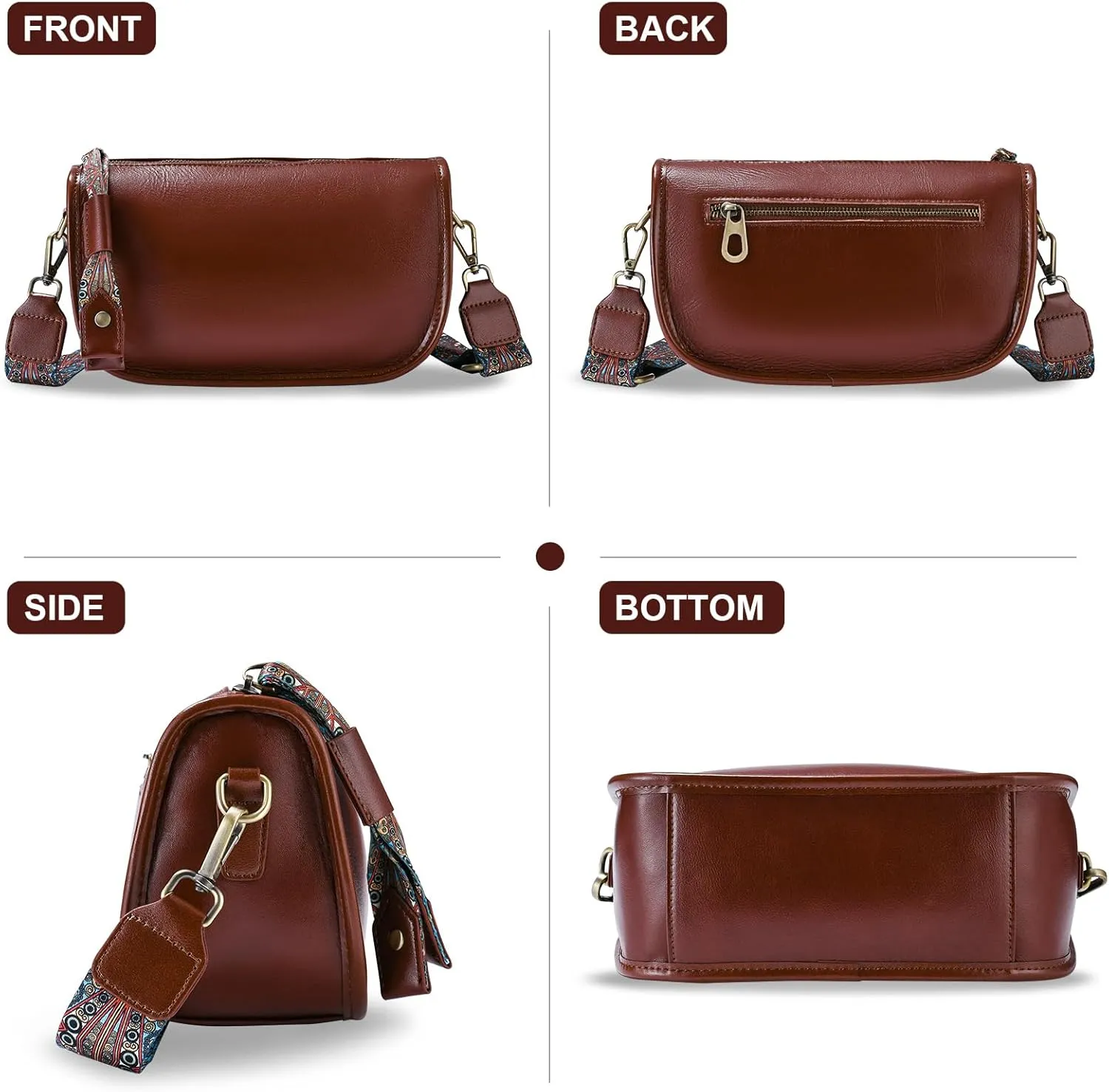 Yonami Genuine Leather Crossbody Bags for Women - Crossbody Bags for Women Trendy - leather Small Purses for Women
