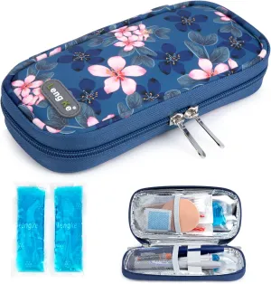 YOUSHARES Insulin Cooler Travel Case TSA Approved Medication Diabetic Supplies Cooler for Travel Refrigerated Medicine Organizer Bag with 2 Ice Pack