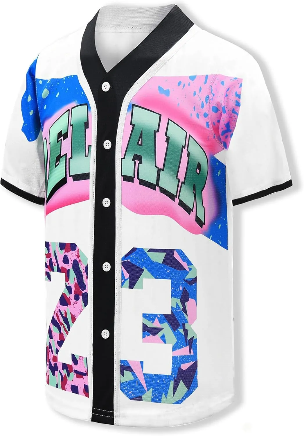 Youth Baseball Jersey 90s Outfit for Kids,Unisex Hip Hop Clothing for Party,Bel Air Baseball Jersey for Boys