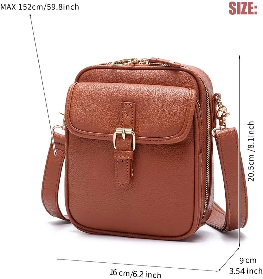 Zealburst Crossbody Leather Bag, Collaboraten1 Crossbody Leather Bag, Urvashi Anti Theft Shoulder Bags Built In Wallet