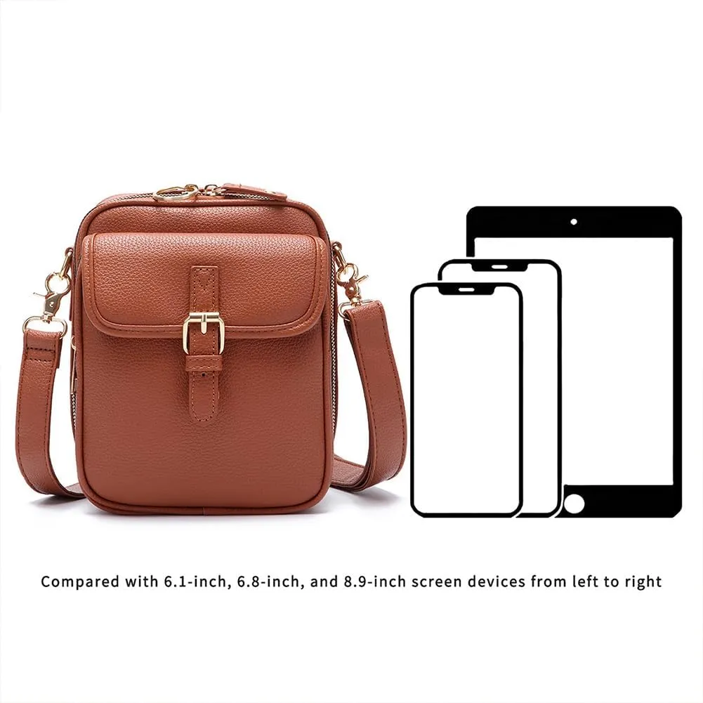 Zealburst Crossbody Leather Bag, Collaboraten1 Crossbody Leather Bag, Urvashi Anti Theft Shoulder Bags Built In Wallet