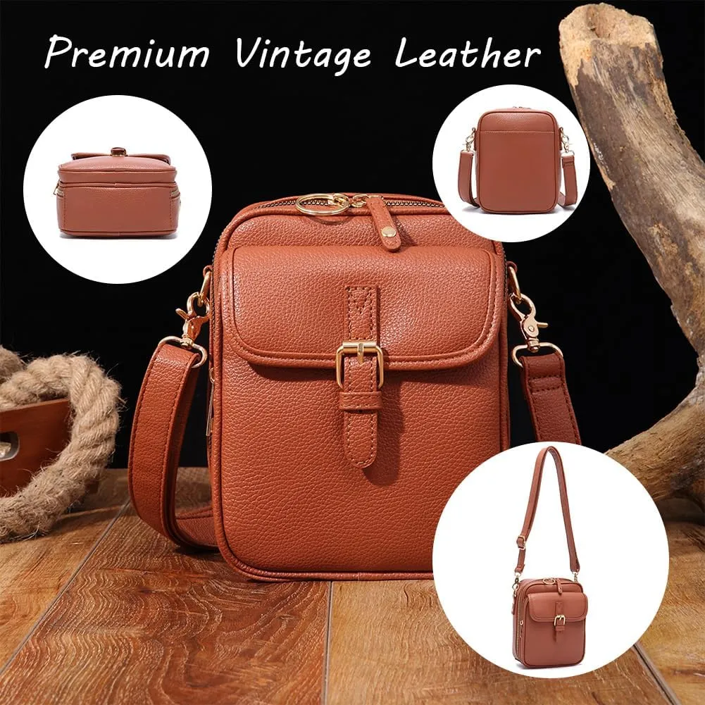 Zealburst Crossbody Leather Bag, Collaboraten1 Crossbody Leather Bag, Urvashi Anti Theft Shoulder Bags Built In Wallet