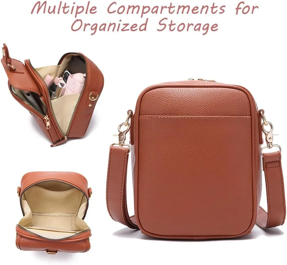 Zealburst Crossbody Leather Bag, Collaboraten1 Crossbody Leather Bag, Urvashi Anti Theft Shoulder Bags Built In Wallet