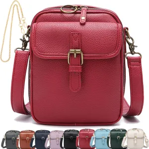 Zealburst Crossbody Leather Bag, Collaboraten1 Crossbody Leather Bag, Urvashi Anti Theft Shoulder Bags Built In Wallet