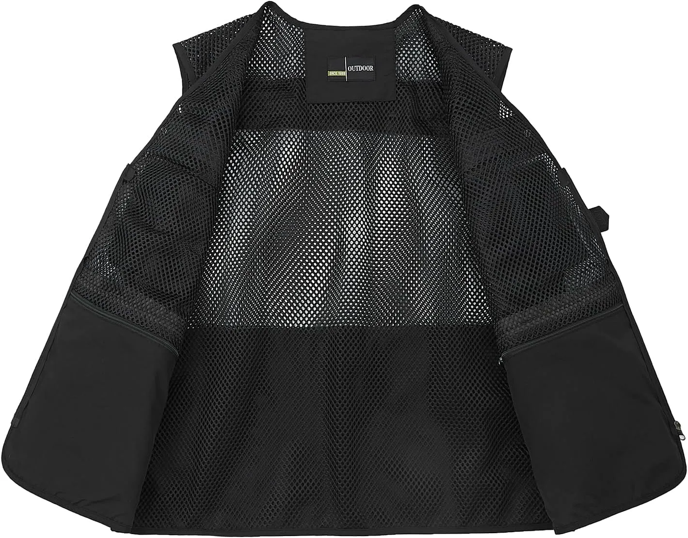 Ziker Men's Mesh Breathable Openwork Camouflage Journalist Photographer Fishing Vest Waistcoat Jacket Coat