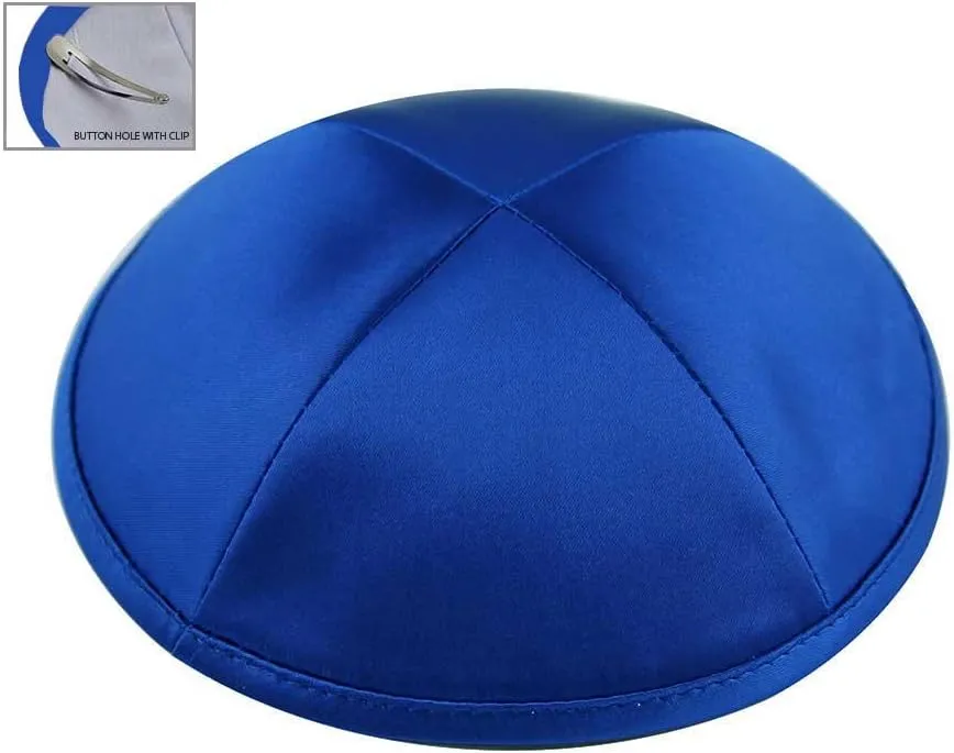 Zion Judaica Deluxe Satin Kippot Bulk Packs Kippas or Single Kippah Includeds Free Kipa Clips